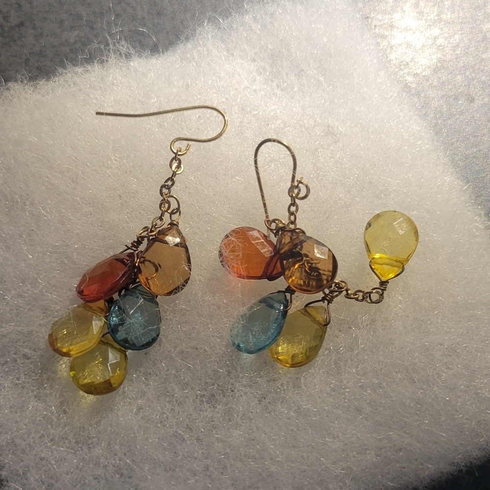 Elegant Multicolor Drop Earrings